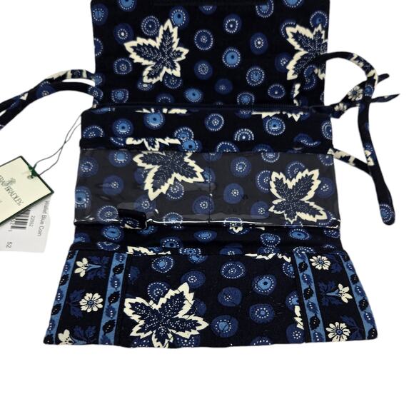 Vera Bradley Crossbody Wallet Blue Coin Pattern Retired Vintage Y2K NWT Quilted - Picture 8 of 12